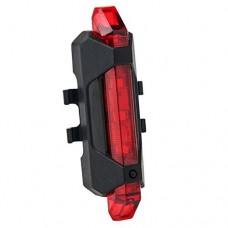 Illuminex Red Rear Bicycle Light - USB Rechargeable - Battery Operated - Powerful LED Tail Light - 20 Lumens - Super Bright and Easy Install for Optimum Cycling - B07D1WX3N7